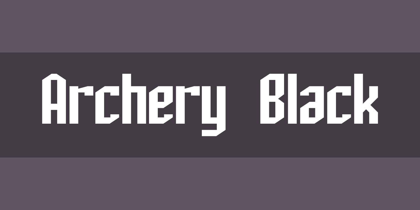 Пример шрифта Archery Black Black SC Oblique
